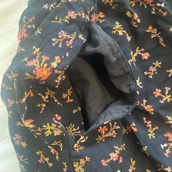 Host Pick 🎀 NWOT Madewell Black Floral Button-front Mini Skirt Size XXL - Picture 4 of 8